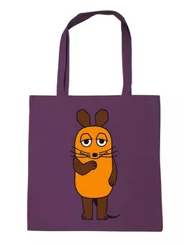 Шоппер Logoshirt Schultertasche Baumwolltasche Die Sendung mit der Maus, фиолетовый