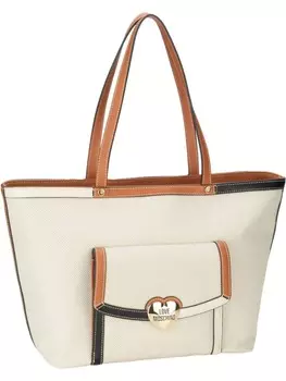 Шоппер Love Moschino, цвет natural canvas