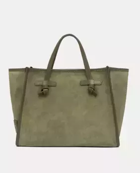 Шоппер Marcella Suede фиолетового цвета с магнитной застежкой Gianni Chiarini, темно-зеленый