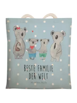 Шоппер Mr. & Mrs. Panda, цвет blau pastell