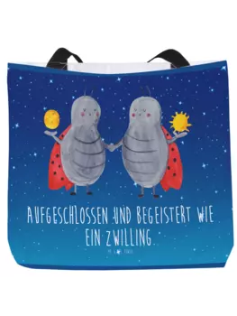 Шоппер Mr. & Mrs. Panda, цвет sternenhimmel blau