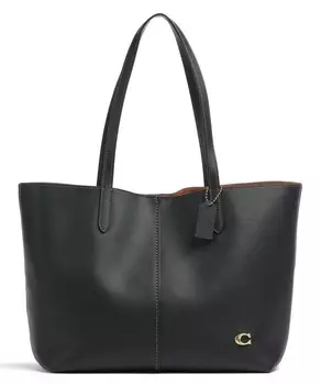 Шоппер Nomad из мелкозернистой кожи Coach, черный