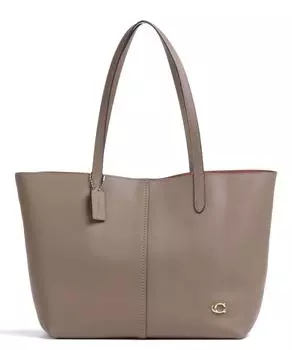 Шоппер Nomad из мелкозернистой кожи Coach, коричневый