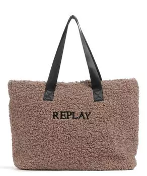 Шоппер полиэстер Replay, коричневый
