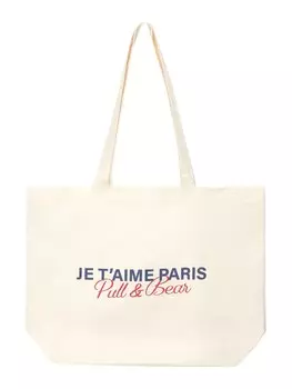 Шоппер Pull&Bear Shopper, цвет natural white