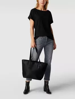 Шоппер с логотипом Esprit, черный