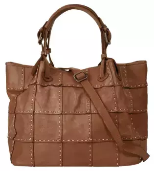 Шоппер Samantha Look, натуральная кожа, производство Италия, цвет Cognac