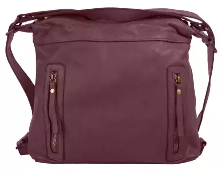 Шоппер Samantha Look, натуральная кожа, производство Италия, бордовый