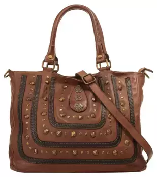 Шоппер Samantha Look, натуральная кожа, производство Италия, цвет Cognac