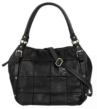 Шоппер Samantha Look, натуральная кожа, производство Италия, черный