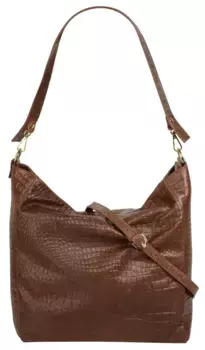 Шоппер Samantha Look, натуральная кожа, производство Италия, коричневый