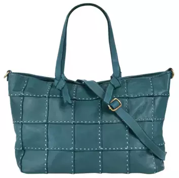 Шоппер Samantha Look, натуральная кожа, производство Италия, синий