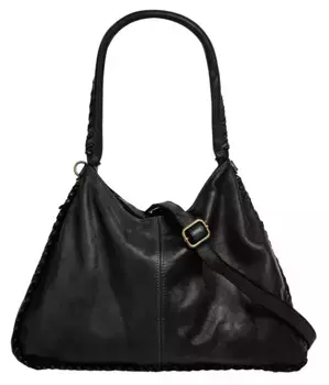 Шоппер Samantha Look, натуральная кожа, производство Италия, черный