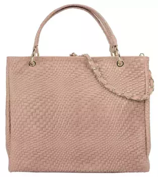 Шоппер Samantha Look, натуральная кожа, производство Италия, розовый