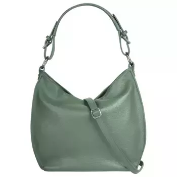 Шоппер Samantha Look, натуральная кожа, производство Италия, зеленый