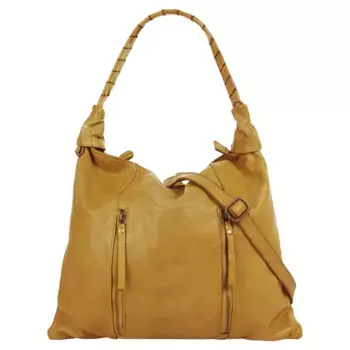 Шоппер Samantha Look, натуральная кожа, производство Италия, желтый