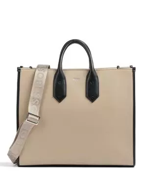 Шоппер Sandy из искусственной кожи Boss, бежевый