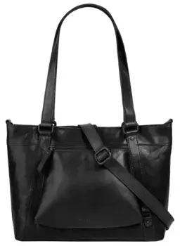 Шоппер Spikes & Sparrow, натуральная кожа, черный