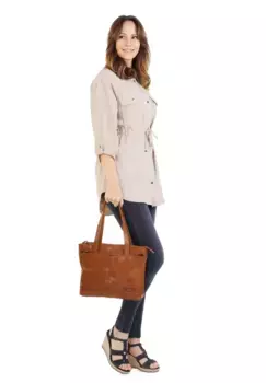 Шоппер Spikes & Sparrow, натуральная кожа, цвет Cognac