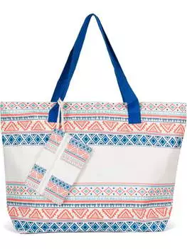 Шоппер styleBREAKER, цвет dunkelblau/creme