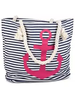 Шоппер styleBREAKER, цвет marine/wei/pink