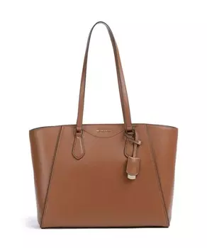 Шоппер Taryn из мелкозернистой яловой кожи Michael Kors, коричневый