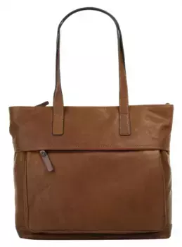 Шоппер X-Zone, натуральная кожа, цвет Cognac