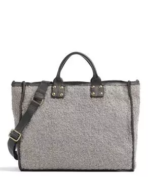 Шоппер зернистая яловая кожа, искусственный мех Campomaggi, коричневый