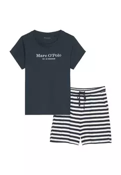 Шорти, принт с логотипом, диагональные карманы, для женщин Marc O'Polo, цвет Dark Navy/navy