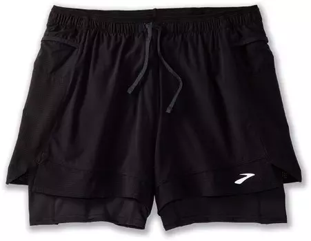 Шорты 2-в-1 High Point 3 дюйма — женские Brooks, черный