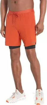 Шорты 2-в-1 Outpace 7 дюймов Saucony, цвет Lava