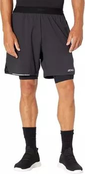 Шорты 2XU 7" Aero 2-in-1 Shorts, цвет Black/Silver Reflective