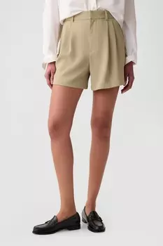 Шорты 365 с завышенной талией Gap, бежевый