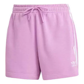 Шорты 3-stripes french terry shorts 'purple' Adidas, фиолетовый