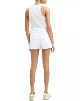 Шорты 7 For All Mankind Mid-Roll Shorts in Broken Twill White, цвет Broken Twill White