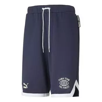 Шорты 8 pt logo team shorts 'navy' Puma, синий