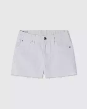 Шорты А-силуэта для девочек с высокой талией Pepe Jeans, голубой