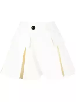 Шорты А-силуэта со складками SACAI, белый