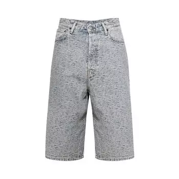 Шорты Acne Studios Loose Fit Denim Shorts Blue/Beige, синий