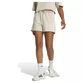 Шорты adidas Essentials 3 Stripes Cotton, бежевый