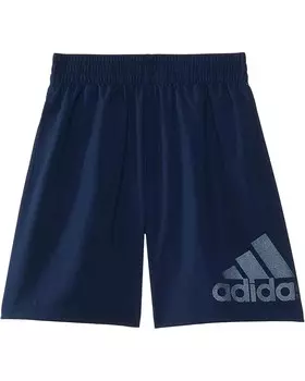 Шорты adidas Kids Big Logo Woven Short 24(Big Kid), темно-синий