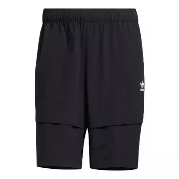 Шорты Adidas originals Adicolor Solid Color Pocket Athleisure Casual Sports Black, Черный