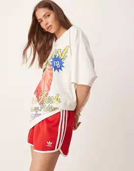 Шорты Adidas Originals с тремя полосками красного цвета