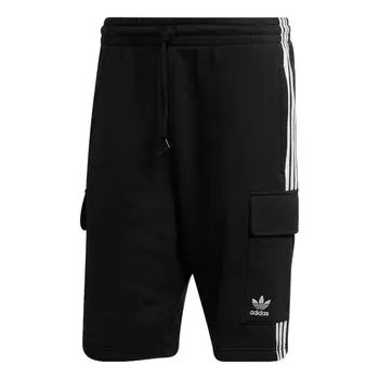 Шорты Adidas originals Solid Color Stripe Cargo Pocket Sports Black, Черный