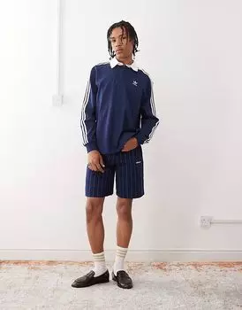 Шорты Adidas Originals в полоску синего цвета