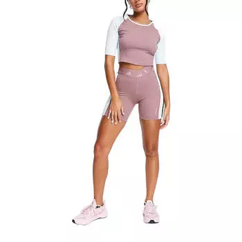 Шорты Adidas Training Techfit Colourblock High Waisted, бордовый