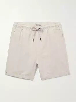 Шорты Air Straight-Leg из льна и лиоцелла с завязками ONIA, бежевый