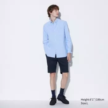 Шорты эластичные Uniqlo узкого кроя, темно-синий