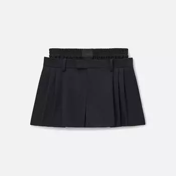 Шорты Alexander Wang Pleated Short With Boxer, черный