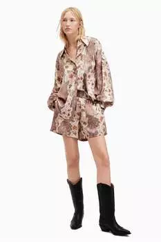 Шорты Allsaints charli с каскадом All Saints, розовый